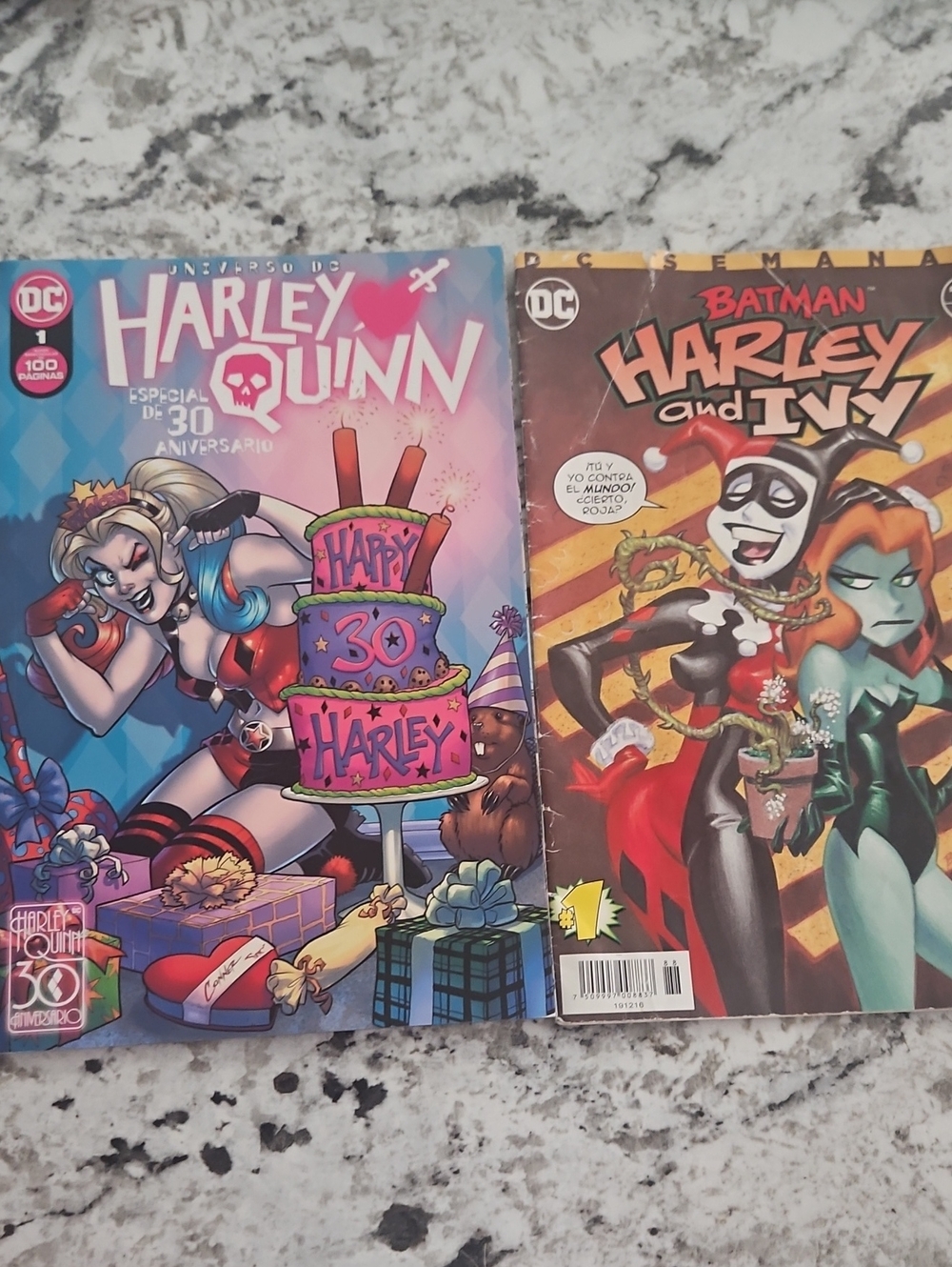 DC Harley Quinn Comics - Pink, Black & Teal Covers